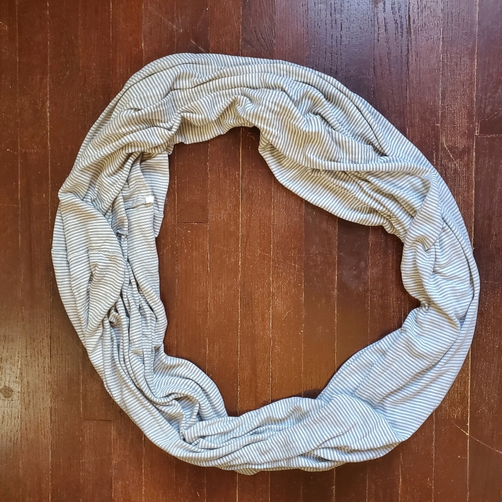 Grey and White Scarf